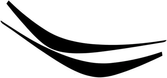 Alt view image 2 of 5 - Yingshan Black Front Headlight Eyebrow Eyelid Sticker Trim For Toyota Corolla 2019 - 2022