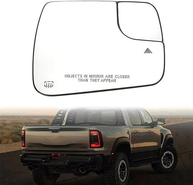 Main image of Yassdwbn Car Mirror Glass Passenger Side Heated 68402128AA For Dodge Ram 1500 2020-2022