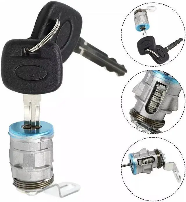 Alt view image 4 of 5 - Paiying 1x Rear Tailgate Lock Cylinder W/ 2 Keys 69055-0C010 For Toyota Tundra 2007-2013