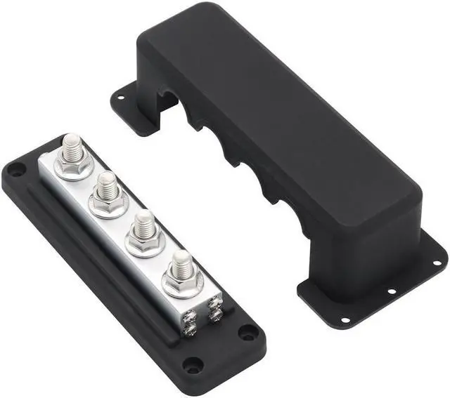Alt view image 5 of 5 - Paiying 4*3/8" Bus Bar Electric Terminal Board 600A 4x10mm Power Terminals For Marine RV