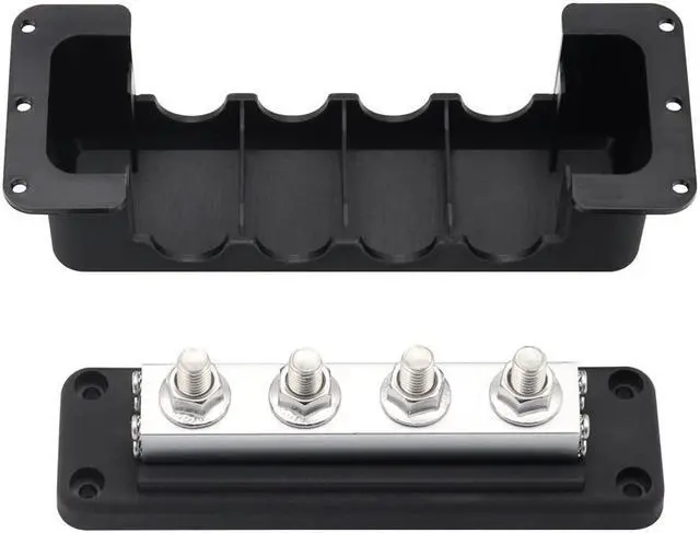Alt view image 3 of 5 - Paiying 4*3/8" Bus Bar Electric Terminal Board 600A 4x10mm Power Terminals For Marine RV