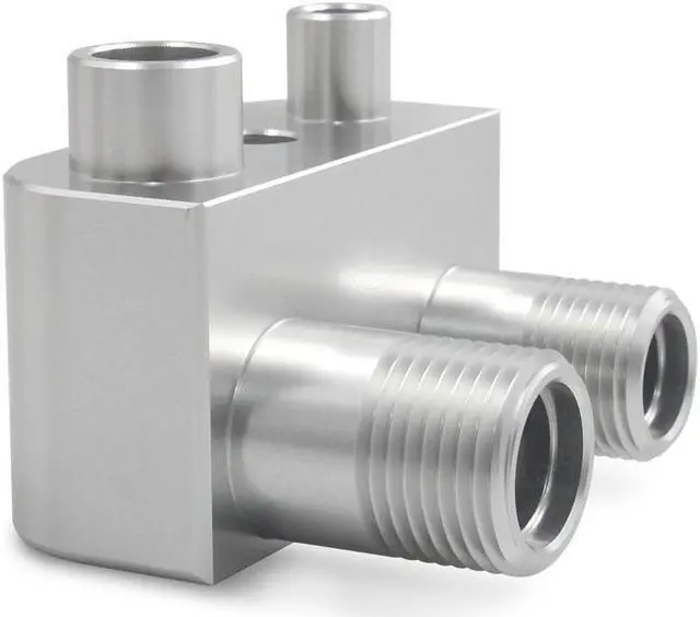 Alt view image 3 of 5 - Paiying Conversion A/C Line Compressor Adapter With Screw For GM Gen V L86 L83 Engines