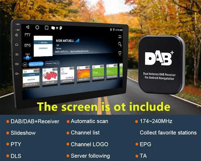 Alt view image 4 of 4 - FYUU Digital Dab+Adapter Tuner Car  Audio Radio Box Usb Receiver Antenna For Android