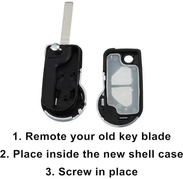 Alt view image 3 of 5 - Yassdwbn 2-Button Remote Key Shell with Blade VA2 For Citroen DS3 2009-2020 DS4 2011-2018