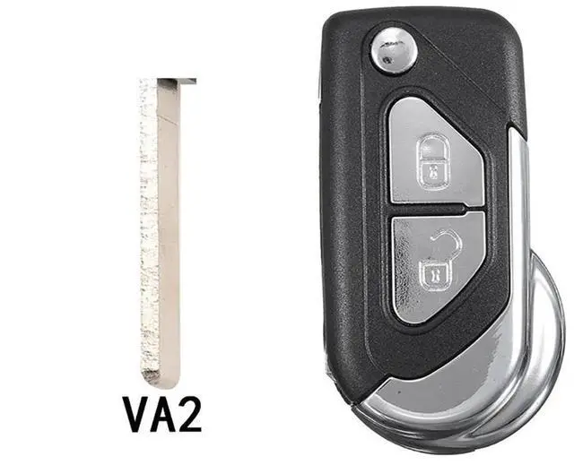 Alt view image 4 of 5 - Yassdwbn 2-Button Remote Key Shell with Blade VA2 For Citroen DS3 2009-2020 DS4 2011-2018