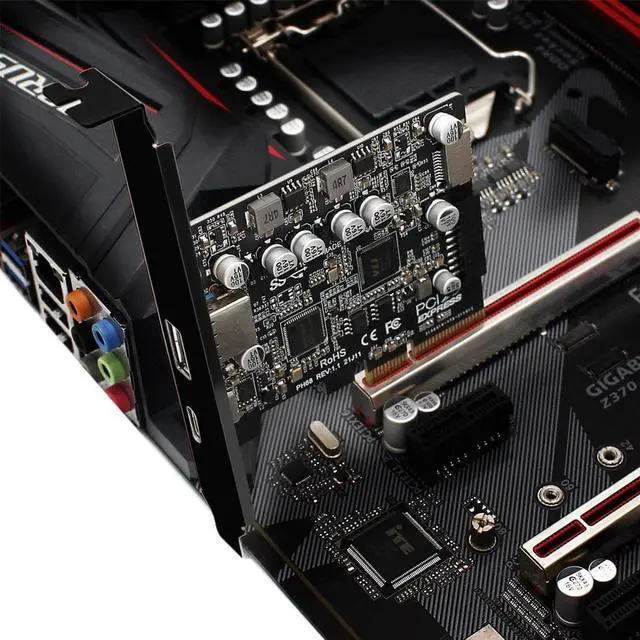 Alt view image 5 of 6 - PCIe 3.0 to USB 3.2 Type C Type E 19/20pin Expansion Card 10 Gbps giyqxHw