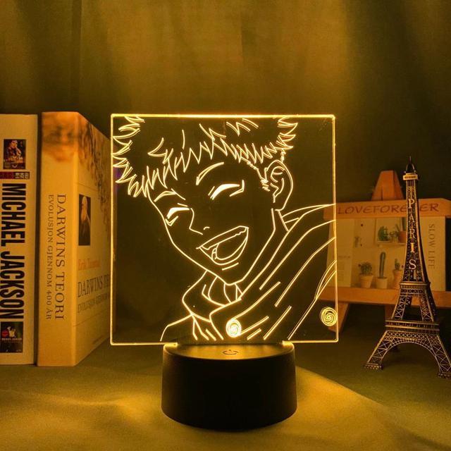 Anime Jujutsu Kaisen Led Night Light Yuji Itadori Lamp for Bedroom Decor  Birthday Gift Yuji Itadori Light Jujutsu Kaisen Gadget 