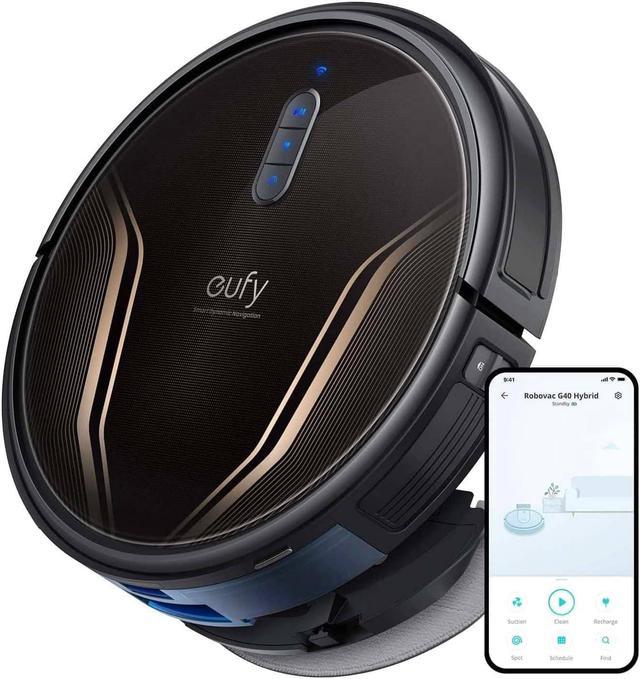 eufy Clean by Anker, Clean G40 Hybrid, Robot Vacuum, Robot Vacuum and Mop, 2,500 Pa Power, Wi-Fi Connected, Planned Pathfinding Robotic Vacuums - Newegg.com
