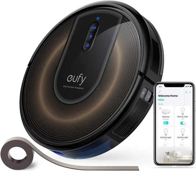 Main image of eufy by Anker, RoboVac G30 Edge, Robot Vacuum Cleaner, Smart Dynamic Navigation 2.0, 2000Pa Strong Suction, Wi-Fi, with Boundary Strips, Compatible with Alexa and Google Assistant, Black