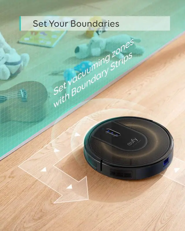 Alt view image 5 of 6 - eufy by Anker, RoboVac G30 Edge, Robot Vacuum Cleaner, Smart Dynamic Navigation 2.0, 2000Pa Strong Suction, Wi-Fi, with Boundary Strips, Compatible with Alexa and Google Assistant, Black