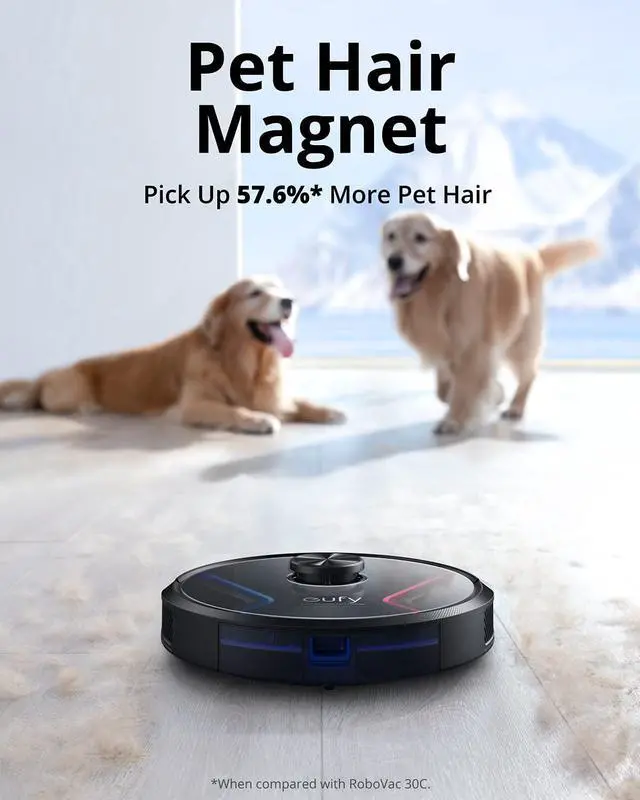 Alt view image 3 of 6 - eufy by Anker, RoboVac X8, Robot Vacuum with iPath Laser Navigation, Twin-Turbine Technology generates 2000Pa x2 Suction, AI. Map 2.0 Technology, Wi-Fi, Perfect for Pet Owner