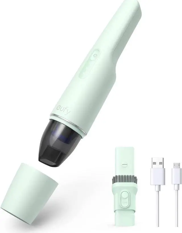 Main image of eufy by anker, HomeVac H11, Cordless Handheld Vacuum Cleaner, Ultra-lightweight 1.2lbs, 5500Pa Suction Power, USB Charging, For Home Cleaning, Frosted Mint
