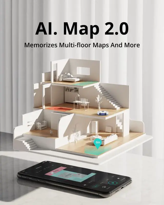 Alt view image 6 of 7 - eufy by Anker, RoboVac X8 Hybrid, Robot Vacuum and Mop Cleaner with iPath Laser Navigation, Twin-Turbine Technology generates 2000Pa x2 Suction, AI. Map 2.0 Technology, Wi-Fi (White)