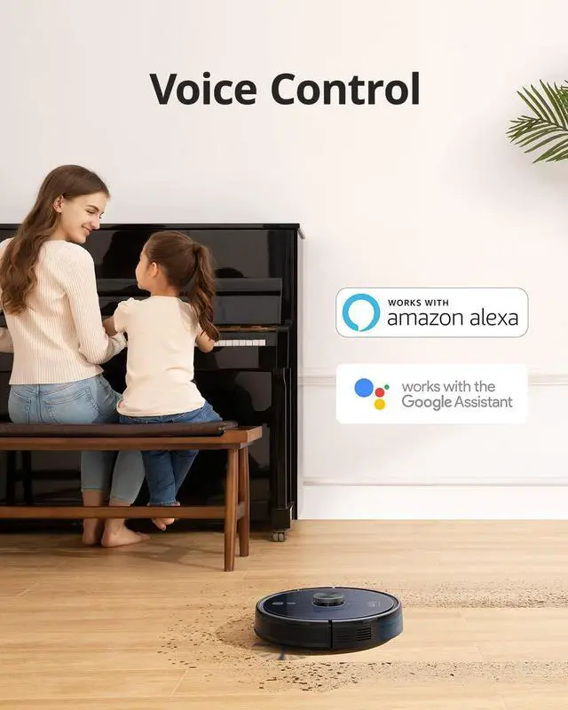 Alt view image 6 of 7 - eufy RoboVac L35 Hybrid Robot Vacuum and Mop with 3,200Pa Ultra Strong Suction, iPath Laser Navigation, Multi Floor Mapping, Advanced App Control, Controllable Water Tank, Works with Alexa