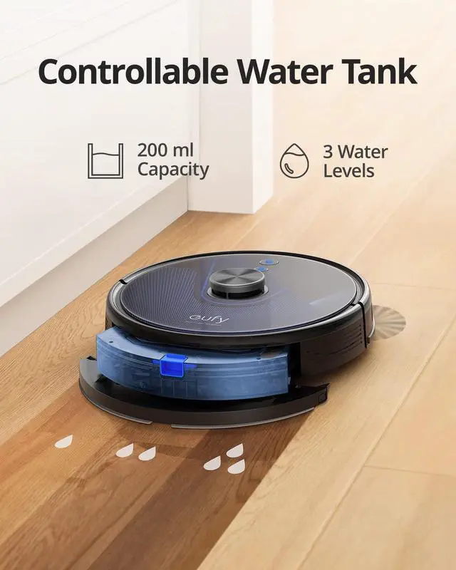Alt view image 4 of 7 - eufy RoboVac L35 Hybrid Robot Vacuum and Mop with 3,200Pa Ultra Strong Suction, iPath Laser Navigation, Multi Floor Mapping, Advanced App Control, Controllable Water Tank, Works with Alexa