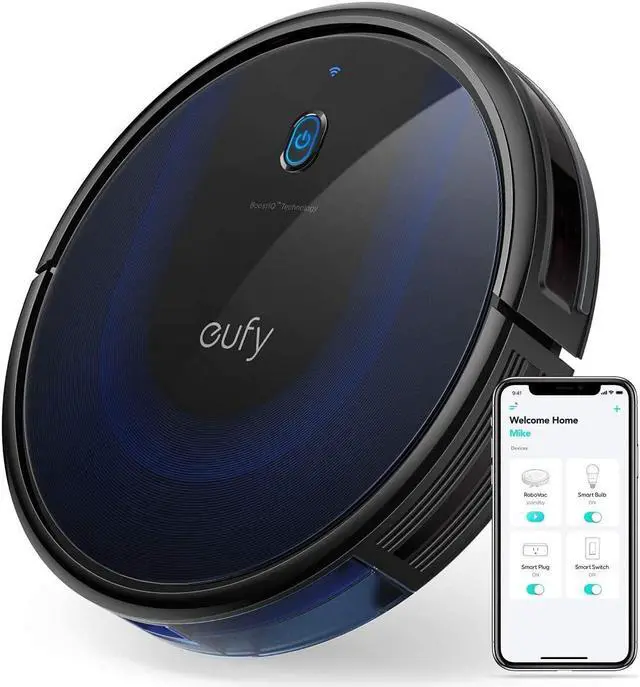 Main image of Eufy BoostIQ RoboVac 15C MAX, Wi-Fi Connected, Super-Thin, 2000Pa Suction, Quiet, Self-Charging Robotic Vacuum Cleaner, Cleans Hard Floors to Medium-Pile Carpets, Black (Renewed)