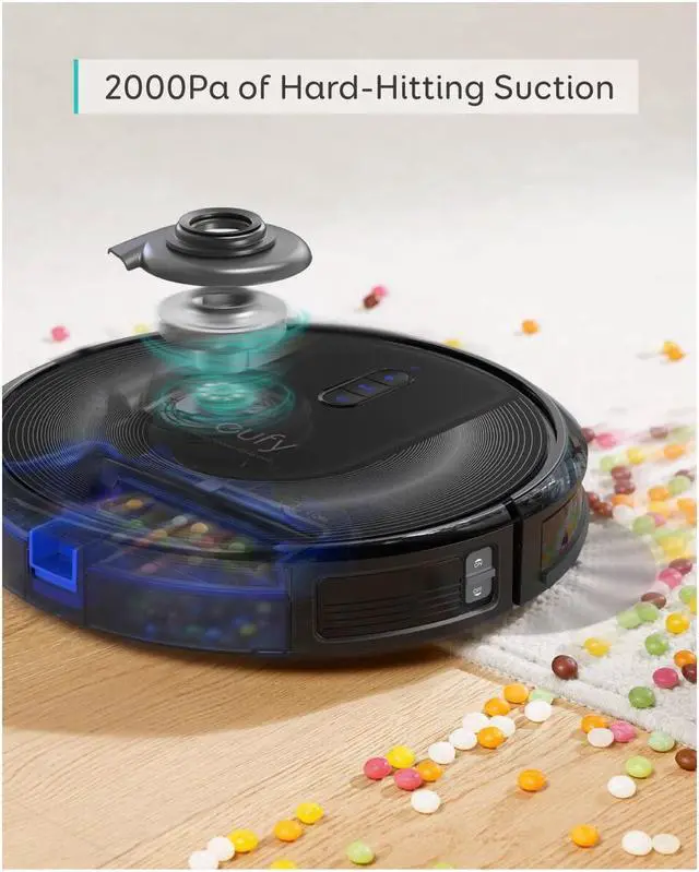 Alt view image 3 of 7 - eufy by Anker RoboVac G30 Verge, Robot Vacuum with Home Mapping, 2000Pa Suction, Wi-Fi, Boundary Strips, for Carpets and Hard Floors | Renewed