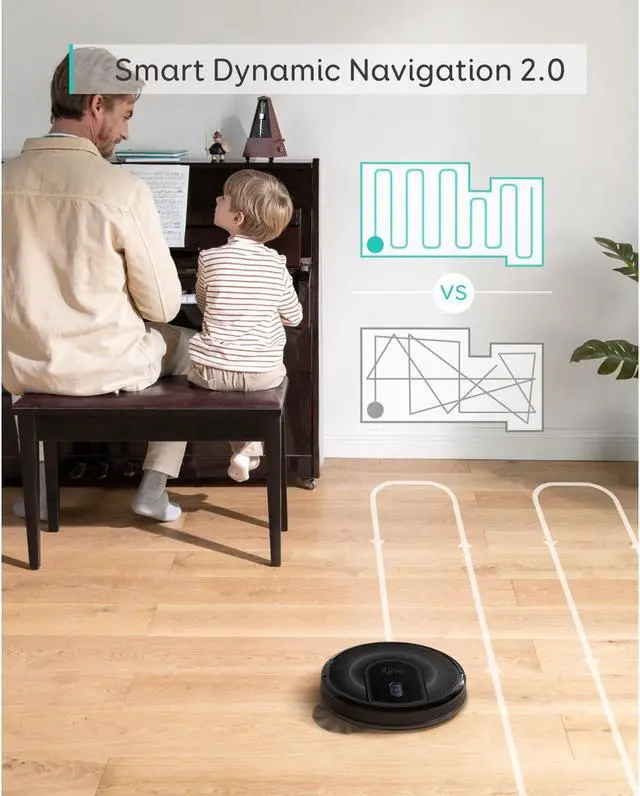 Alt view image 2 of 7 - eufy by Anker RoboVac G30 Verge, Robot Vacuum with Home Mapping, 2000Pa Suction, Wi-Fi, Boundary Strips, for Carpets and Hard Floors | Renewed