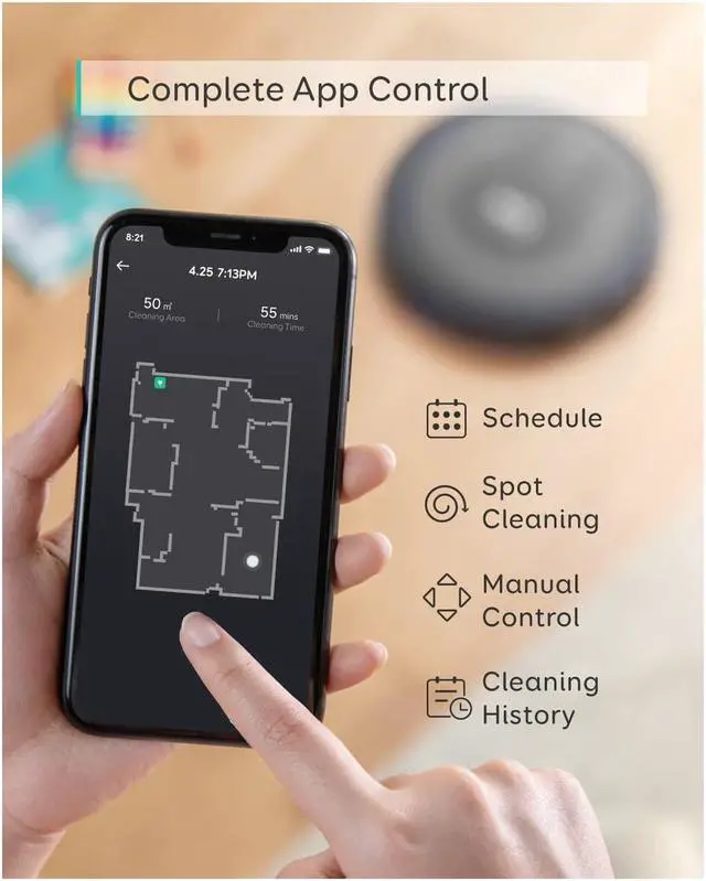 Alt view image 6 of 7 - eufy by Anker RoboVac G30 Verge, Robot Vacuum with Home Mapping, 2000Pa Suction, Wi-Fi, Boundary Strips, for Carpets and Hard Floors | Renewed