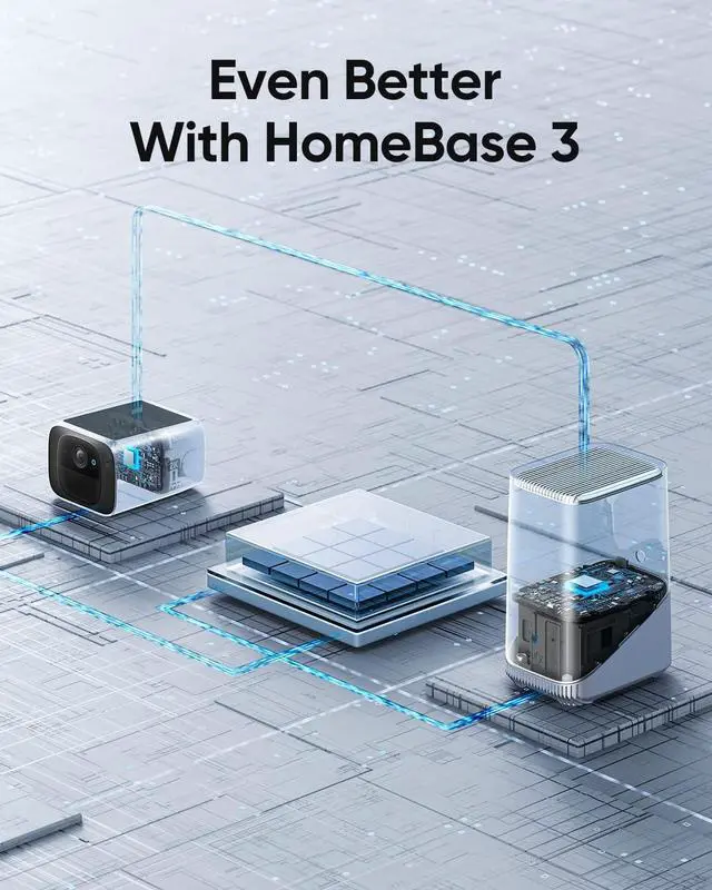 Alt view image 7 of 7 - eufy Security S220 SoloCam, Solar Security Camera, Wireless Outdoor Camera, Continuous Power, 2K Resolution, Wireless, 2.4 GHz Wi-Fi, No Monthly Fee, HomeBase 3 Compatible 2 Packs