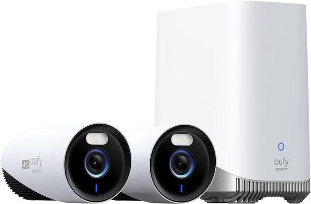eufy Security eufyCam E330 (Professional) 2-Cam Kit, 4K Outdoor Security  Camera System, 24/7 Recording, Plug-in, Wi-Fi NVR, Face Recognition AI,  10CH, Local Storage, No Monthly Fee 