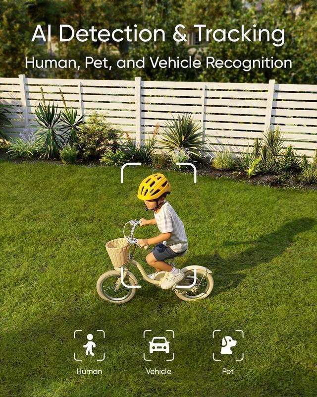 Alt view image 4 of 7 - eufy Security Floodlight Camera E340 Wired, 360° Pan and Tilt, 24/7 Recording, Dual-Band Wi-Fi, 2,000 Lumens, Motion-Activated, Dual Camera, HomeBase 3 Compatible, Local Storage, No Monthly Fee