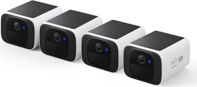 Main image of eufy Security S220 SoloCam 4-Cam Pack, Solar Charging, Wireless Outdoor Camera, Continuous Power, 2K Resolution, Day and Night Clarity, 2.4 GHz Wi-Fi, No Monthly Fee