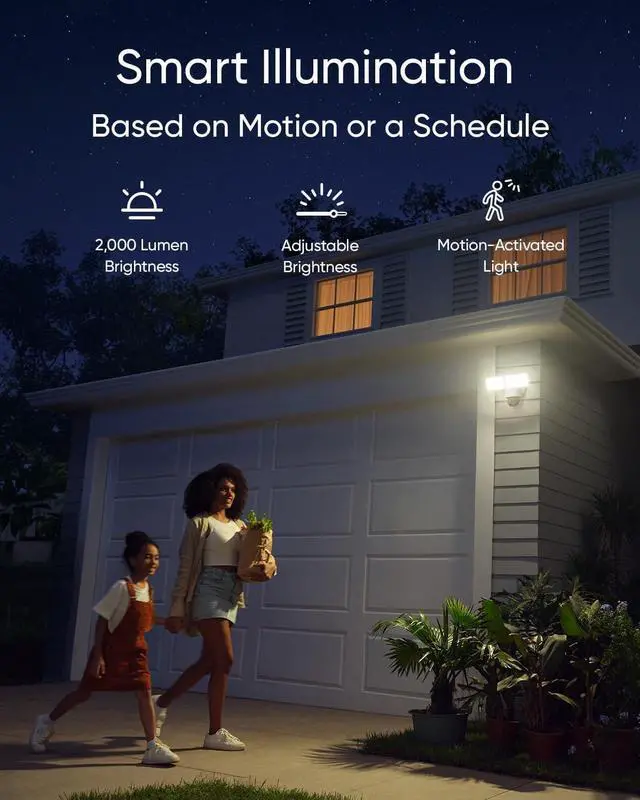 Alt view image 7 of 7 - eufy Security Floodlight Camera E340 Wired,360° Pan and Tilt,24/7 Recording,Dual-Band Wi-Fi, 2,000 Lumens,Motion-Activated,Dual Camera,HomeBase 3 Compatible,Local Storage,No Monthly Fee (Renewed)