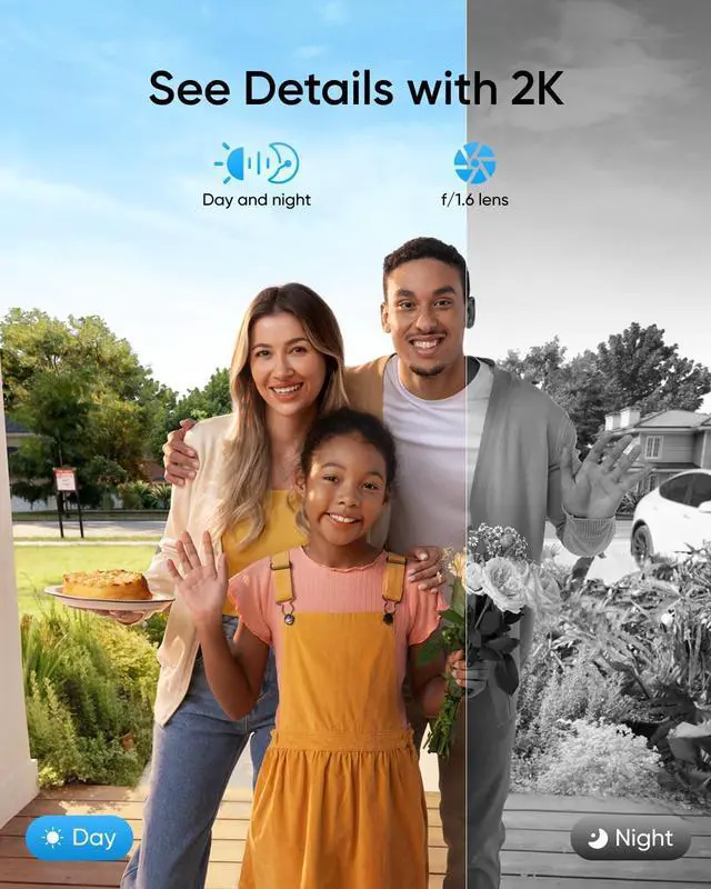 Alt view image 3 of 7 - eufy Security Video Smart Lock E330, 3-in-1 Camera+Doorbell+Fingerprint Keyless Entry Door Lock, WiFi Door Lock,App Remote Control,2K HD,Doorbell Camera,No Monthly Fee (Renewed)
