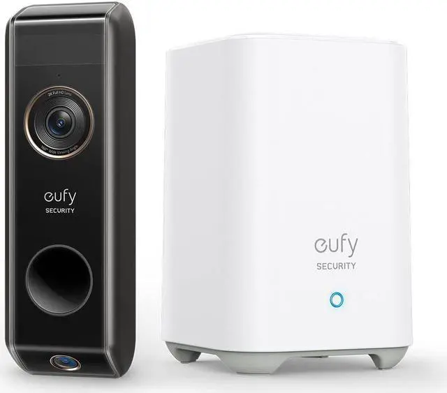 Main image of eufy Security Video Doorbell Dual Camera (Battery-Powered) with HomeBase, Wireless Doorbell Camera, Dual Motion and Package Detection, 2K HD, No Monthly Fee, 16GB Local Storage (Renewed)
