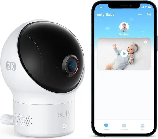 Main image of eufy Baby Wi-Fi Baby Monitor 2K with Noise Detection, Night Vision, Room Temperature Detection, Camera, Easy Setup, User-Friendly App, Requires 2.4GHz Wi-Fi (Renewed)