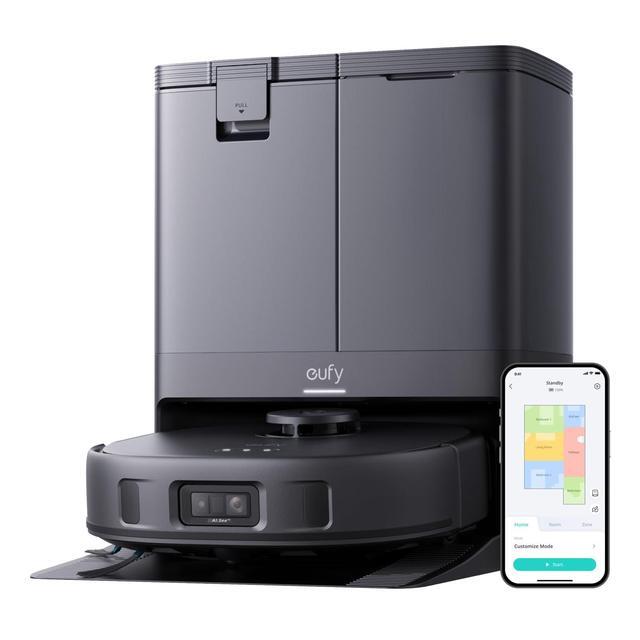 eufy X10 Pro Omni Robot Vacuum and Mop with 8,000 Pa Suction, Dual Mops with 12 mm Auto-Lift and Carpet Detection, AI Obstacle Avoidance, Auto Mop
