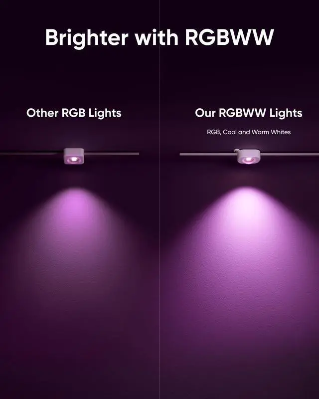 Alt view image 3 of 6 - eufy Permanent Outdoor Lights E22, 100ft with 60 Triple-LED Lights, Smart RGBWW Lights, Daily and Festive, Up to IP67 Waterproof, AI Lighting Themes for Halloween, Christmas Lights, Links with Cameras