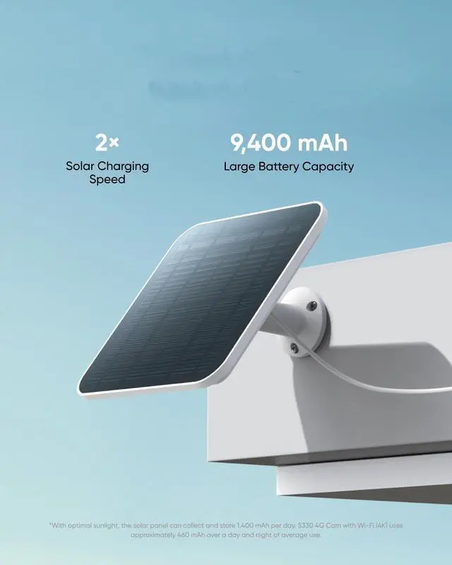Alt view image 6 of 6 - eufy Security 4G LTE Cam S330, 4K Cellular Wireless Security Camera, Pan and Tilt, 4G and Wi-Fi Duo-mode, AI Human/Vehicle Tracking, with SIM Card and 32GB SD Card, T86P2