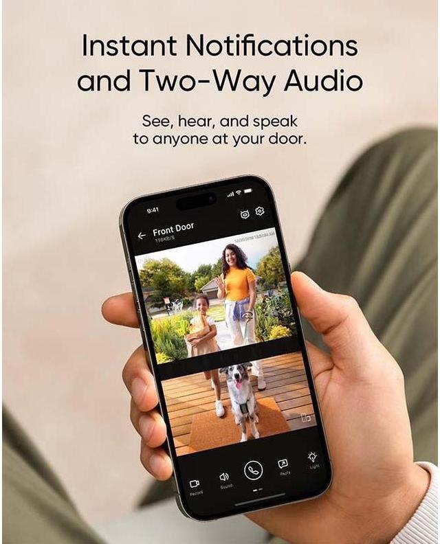 Alt view image 2 of 6 - eufy Security Video Doorbell E340 (Battery Powered), Dual Cameras with Delivery Guard, 2K Full HD and Color Night Vision, HomeBase S380 Compatible, No Monthly Fee