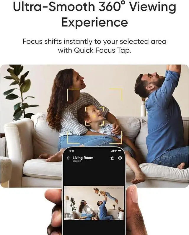 Alt view image 3 of 7 - eufy Indoor Cam E30, Latest Generation, 4K UHD Security Camera, Pet/Dog/Baby Camera with Phone app, Color Night Vision, Human/Pet Auto Tracking, 360 Pan-Tilt, Works with Homekit