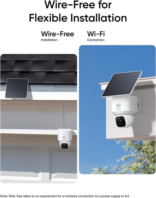 Alt view image 7 of 7 - eufy Security SoloCam E30, Security Cameras Wireless Outdoor, Solar Camera Outdoor Wireless, 360° Pan, AI Tracking, 2K Clarity, HomeBase S380 Compatible, No Monthly Fee