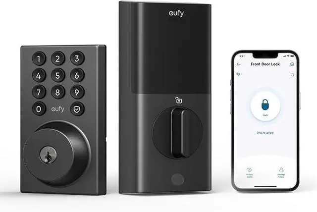Main image of eufy Security Smart Lock C30, Keyless Entry Door Lock, Built-in WiFi Deadbolt, Smart Lock for Front Door, No Bridge Required, Easy Installation, App Remote Control, Auto Lock