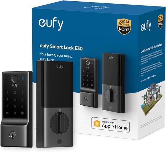 Main image of eufy Security Smart Lock E30, Fingerprint Keyless Entry Door Lock with Apple Home Ecosystem, Built-in Wi-Fi Deadbolt, Smart Door Lock for Front Door or Back, Supports Apple Home, Alexa, Google