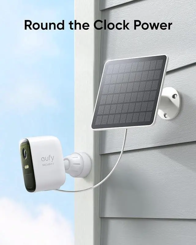 Alt view image 2 of 6 - eufy Security Solar Panel (3W) Compatible with All Models of eufyCam, Continuous Power Supply, IP65 Weatherproof for Outdoor Surveillance and Camera Charging