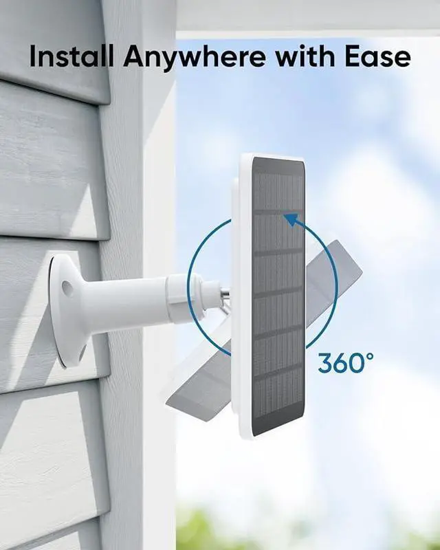 Alt view image 6 of 6 - eufy Security Solar Panel (3W) Compatible with All Models of eufyCam, Continuous Power Supply, IP65 Weatherproof for Outdoor Surveillance and Camera Charging