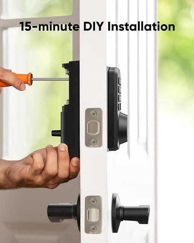 Alt view image 5 of 7 - eufy Security Smart Lock C30, Keyless Entry Door Lock, Built-in WiFi Deadbolt, Smart Lock for Front Door, No Bridge Required, Easy Installation, App Remote Control, Auto Lock, Traditional, Black