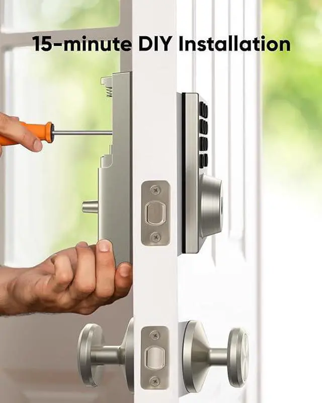 Alt view image 5 of 6 - eufy Security Smart Lock C30, Keyless Entry Door Lock, Built-in WiFi Deadbolt, Smart Lock for Front Door, No Bridge Required, Easy Installation, App Remote Control, Auto Lock, Nickel