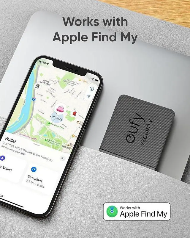 Alt view image 5 of 7 - eufy Security SmartTrack Card E30 (Black, 1-Pack), Rechargeable, Works with Apple Find My (iOS Only), Bluetooth Tracker, Perfect for Wallet, Passport, and Laptop, Water Resistant