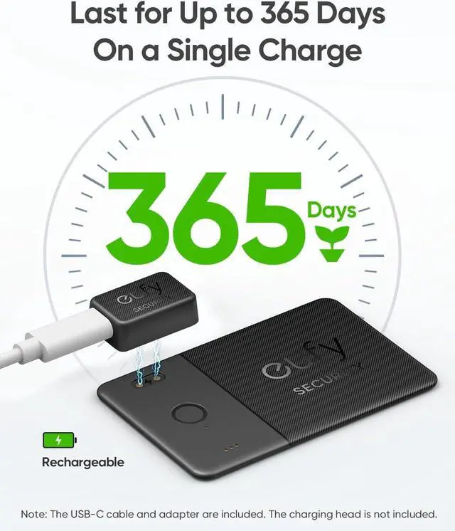 Alt view image 6 of 7 - eufy Security SmartTrack Card E30 (Black, 1-Pack), Rechargeable, Works with Apple Find My (iOS Only), Bluetooth Tracker, Perfect for Wallet, Passport, and Laptop, Water Resistant