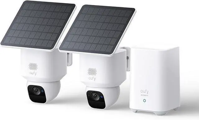 Main image of eufy Security SoloCam E30, 2-Cam Kit, Security Cameras Wireless Outdoor, Solar Camera Outdoor Wireless, 360° Pan, AI Tracking, 2K Clarity, HomeBase S380 Compatible, No Monthly Fee