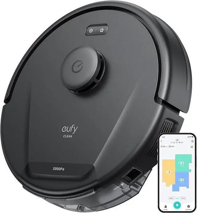 Main image of eufy L60 Robotic Vacuum, Ultra-Strong 5,000 Pa Suction, and iPath Laser Navigation for Floor Hair Deep Cleaning (Renewed)