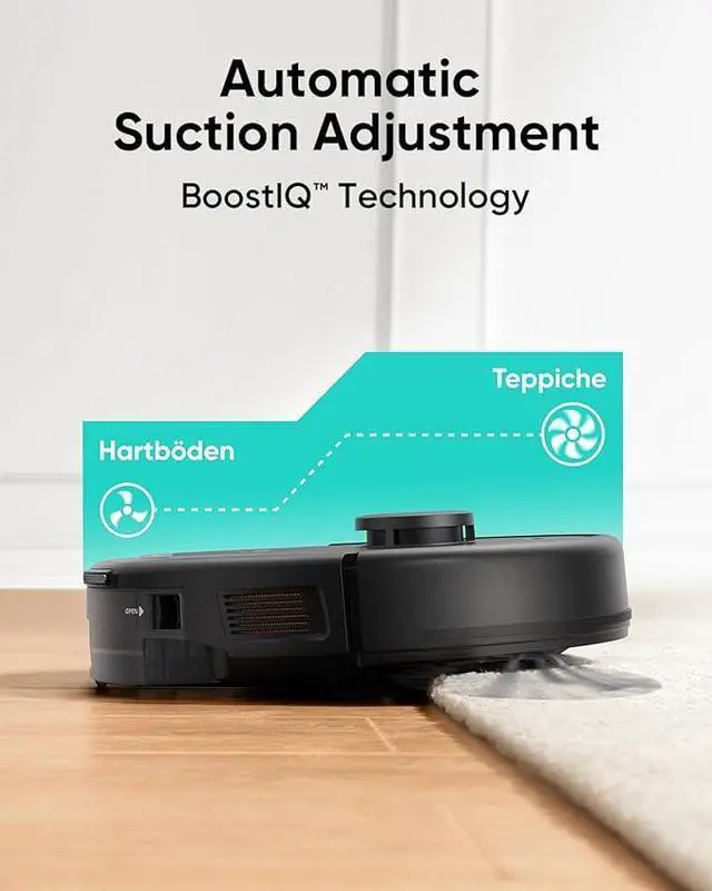 Alt view image 5 of 7 - eufy L60 Robotic Vacuum, Ultra-Strong 5,000 Pa Suction, and iPath Laser Navigation for Floor Hair Deep Cleaning (Renewed)