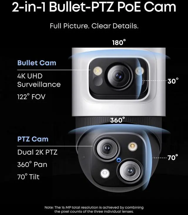 Alt view image 9 of 14 - eufy 4K NVR Security Camera System S4 Max, PoE Wired, 24/7 Recording, Triple Lens Bullet-PTZ Cam, 360° PTZ, Up to 16CH, Cross-Cam Tracking, 8× Auto Zoom, Smart Video Search, 2TB HDD