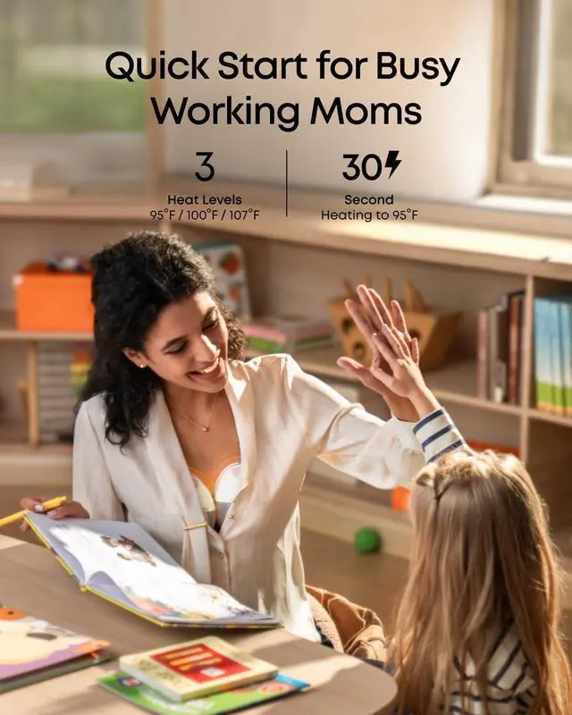 Alt view image 4 of 6 - eufy Security Heated Breast Pump Hands-Free E20, Wearable with Innovative HeatFlow, 3 Heat Levels, Optimized Rhythm via App, Hospital-Grade Suction, Leakproof, Ultra-Slim and Quiet for in-Bra Use